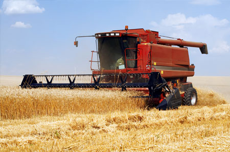 Harvester combine farm equipment